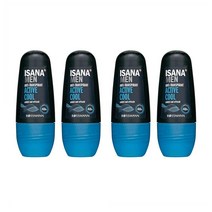 ISANA 이사나 맨 엑티베이트 쿨 데오드란트 스틱 MEN Anti-perspirant Active Cool 50ml 4팩, 1세트