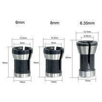 전기식 조각 기계 척 트리밍 척 6mm 6.35mm 8mm 목공 액세서리 변환 헤드, 01 3PCS