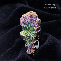 비스무트 크리스탈 천연 광석 무지개 빛 비스무트 원석 천연석 장식품 소품, 23 A8-90