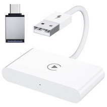 자동차 카링킷 안드 카플레이 Lphone용 무선 카플레이 어댑터 자동 애플 동글 플러그 5GHz 와이파이 온라, 01 White