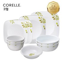 [코렐] 올리브가든 사각 2인 10P 홈세트, 상세 설명 참조