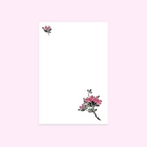 한국의꽃 캘리그라피엽서 무지(봄 철쭉)