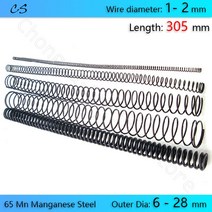 305mm 압축 스프링 65 Mn 망간 강철 압력 와이어 직경 1 1.2 1.4 1.5 1.6 1.8 2mm 외부 6 7 8 9 -, 1.6mm, 16mm