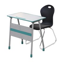 1인용 뉴메카 책걸상세트 S3429 (책상1+의자1), 화이트바디, 레쟈레드 방석