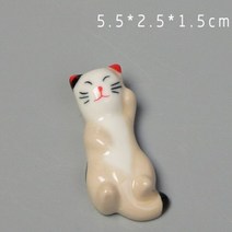 수저받침대 개 세라믹 고양이 젓가락 스탠드 홀더 숟가락 포크 칼 나머지 랙 레스토랑 테이블 책상, 4