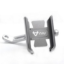 NIU N1 + NGT 오토바이 핸들 바 백미러 휴대폰 홀더 GPS 스탠드 플레이트 아이폰 삼성 지원, 03 Mirror type Silver