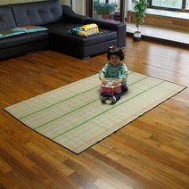 도매토피아 내츄럴 자수 야생초 돗자리 중 천연대자리 여름용, 1개