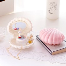 파스텔 조개오르골 조개수납함 쉘오르골, 화이트