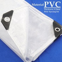 원터치윈드스크린 라운지 쉘터 위장막 0.2mm PVC 방수포 정원 온실 식물 창문 방풍 방수 필름 전망대 방수포 캐노피 캠핑 천막, 1.9mx2.9m, 02 White Mesh