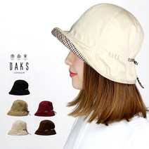 닥스 DAKS 버킷 햇 여성 자외선 차단 UV 모자 봄 여름 가을 체크 리본 벙거지