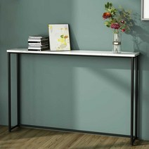 사이드테이블 좁고긴 리어쇼파 거실테이블 바테이블 대리석 쇼파테이블 원목 미니 카페테이블, 대리석형 150x20x75 블랙