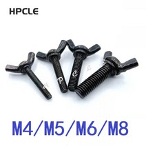 1-10pcs M3 M4 M5 M6 M8 M10 * L DIN316 검정 강철 나비 볼트 날개 엄지 나사 클로 손 조이십시오, 01 M4   10pcs_03 10mm