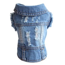 강아지 봄옷 푸들 비숑 웰시코기 불독 작은 중간 개 디자이너 옷 데님 자켓 강아지 민소매 청바지 의상 봄, 07 style 7_06 XXL