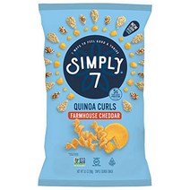 Simply 7 Quinoa Curls Vegan Snacks Non-GMO Kosher Gluten Nut Cholesterol Free Vegetarian 5g, 1