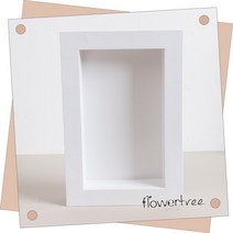 프리미엄 조화 화분 화병 꽃병 216종 수반 플트 H, H27.아크릴직사각액자화분 30x4cm-화이트