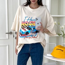 NewCare여성 여름 티셔츠 박시핏 루즈핏 유니크T