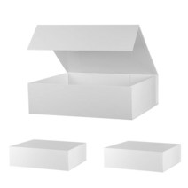 OEMVALATY 대형 화이트 선물 상자 48.3x40.6x15.2cm(19x16, White_3 Count (Pack of 1)