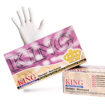킹글러브 라텍스장갑 100매 의료용장갑 먹방용장갑 작업용장갑 조리용장갑, 미니(XS)