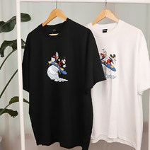 디즈니 여름 남녀공용 미키 커플 티셔츠 코디세트