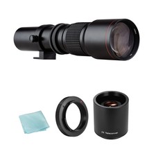 가성비 좋은 카메라 망원 렌즈 500mm F/8.0-32 수동 줌 T 마운트 + 필터 텔레 컨버터 니콘 용 어댑터 교체, 한개옵션0
