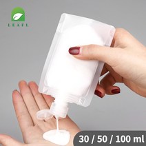 [리프엘] 주입구넓은 휴대용 화장품 소분용기 세트, 50ml 10개입, 10개