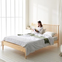 오트 소나무 원목 침대 프레임 SS Q, 04.SS+포켓70T매트, 화이트