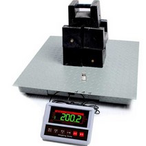 축산 계근대 돼지 체중계 저울 소 무게 측정기 전자, (공업용) 0.75x1.5미터 3톤 + 울타리