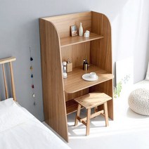 마켓비 TUNEL 독서실책상 스터디큐브 중학생 고등학생 고시원 가정용, 다크브라운