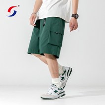 남성 순면 반바지 야상 패션 캐주얼 런닝 하이스트기 남성 트레이닝 팬츠 반바지입니다.