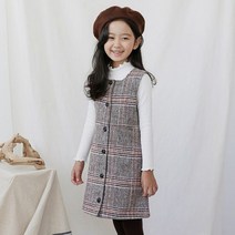 쿠키하우스 마리티 체크 원피스 13123 아동
