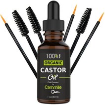 Organic Castor Oil - For Hair Eyelashes and Eyebrows Growth 1 oz 30ml, 1.01 Fl Oz (Pack of 1)