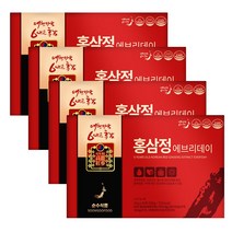 순수식품 6년근 홍삼정 홍삼 스틱 4박스(120포)+쇼핑백 면역력, 10g, 120개입