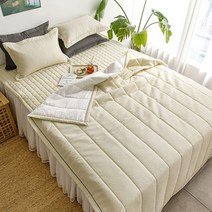 여름 샤르베 극세사 겨울 실내 무소음 누비이불패드세트 Q 차렵 커버 구스 시어서커 슬리퍼