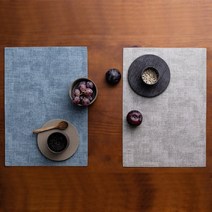 식탁 매트 가죽 방수 테이블 깔개 인테리어 패드 꾸미기, 스카이블루