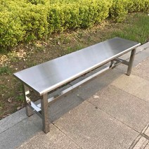 스테인레스 벤치의자 야외 벤치소파 공원의자 정원 테라스, 01번 100X35X45cm_02번 국내화물택배비 별도
