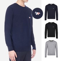 메종키츠네 니트 트리컬러 폭스 패치