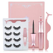 Magnetic Eyelashes False Eyelashes Magnetic Eyelashes with Eyeliner Natural Look with Eyeliner（4pai, 1