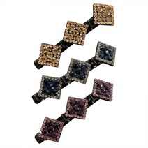 여성용 헤어클립 집게핀 여성헤어핀 헤어집게핀 여성머리핀 데일리 크리스탈 꽃 브레이드