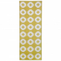 북유럽 브리타스웨덴 Brita Sweden 플라워 매트 카페트 러그 썬 (옐로) 70x150 cm