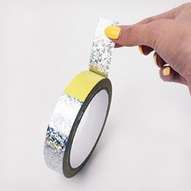 시즌헬로 홀로그램 테이프 2CM 은색 꾸미기테이프