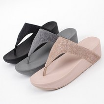 런슈즈 국내제작 반짝이 펄 웨지 쪼리 발편한 여자 여름 쪼리 슬리퍼