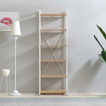 아트박스/가구느낌 위니책장 6단 책꽂이 철제책장, 옵션선택:위니책장6단-네추럴화이트