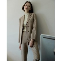 21FW [앨리스펑크PICK / the H] 베이지 패턴 울혼방 긴팔자켓 HSJA1D790I1