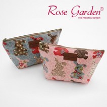 국내산 로즈가든 스탠다드 파우치 M 화장품 지갑 가방