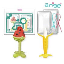 앙쥬 [앙쥬] 치발기 2종세트-바나나+3D(수박), 바나나+3D수박