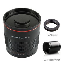카메라 수동 프라임 미러 렌즈 2x 텔레컨버터 t2 어댑터 canon nikon, 전자 마운트