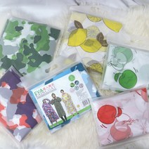 막둥이와망고 두꺼운 다회용 알록달록 우비 pvc레인코트 다용도 우의 패션우비 야구 관람등
