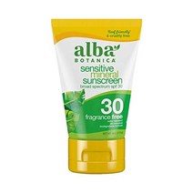 alba botanica 센시티브 미네랄 선스크린 로션 spf 30 무향선크림 썬크림, 민감한 무향 spf 30