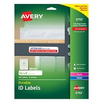 Avery Durable ID Labels Permanent Adhesive 5/8 x 3 Pack of 256 (6792) null, 1, 기타