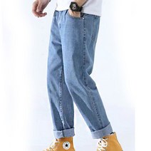 통 배기 스타일 남자 캐주얼 데일리 패션 데님 팬츠